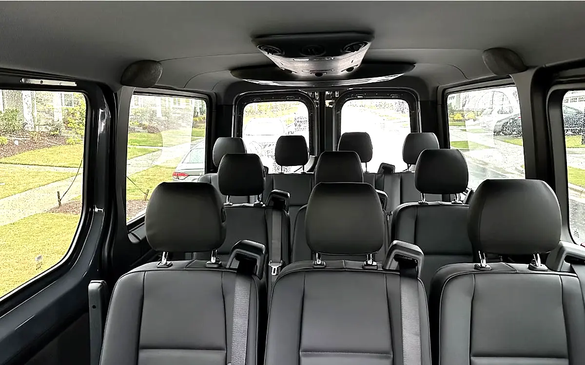 Interior cabin of the 290TX Tours luxury Mercedes Sprinter